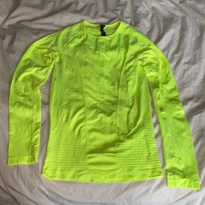 Neon Yellow Athletic Long Sleeve Top